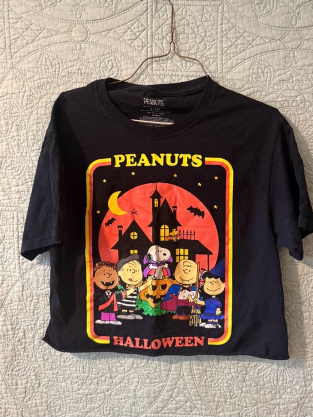 Peanuts Black Halloween T-Shirt